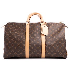Louis Vuitton Keepall 45 en cuir marron Marron