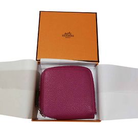 Hermès carteira de seda em Roxo