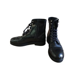Jonak-Novas botas de cordões-Preto