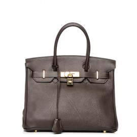 Hermès-Beautiful Hermès Birkin Bag 30, Fjord EARTH as New-Brown