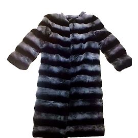 Autre Marque Long coat rabbit style chinchilla rex Silvery