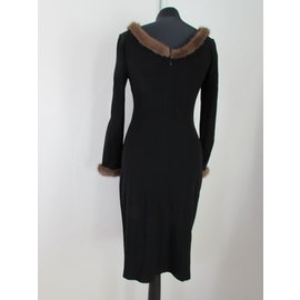 Autre Marque-Dresses-Black,Hazelnut
