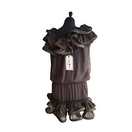 Lanvin For H&M Robe Lanvin x h & m Doré Marron foncé