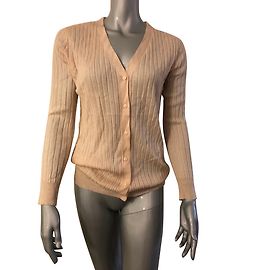 Autre Marque Gilet beige effet lame or clair Beige