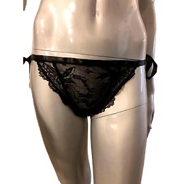 Autre Marque Lise Charmel Black Calais Lace Thong Black
