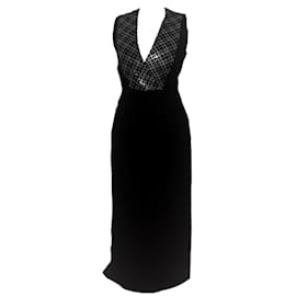 Gerard Darel Black Long Dress with Sequins Black