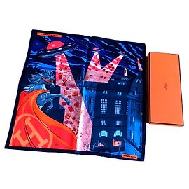 Hermès Gavroche 45 cm Azul marinho