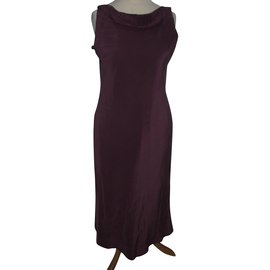 Autre Marque-Vestido de seda morado-Púrpura