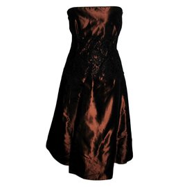 Autre Marque-Cocktail dress with lace-Black,Bronze