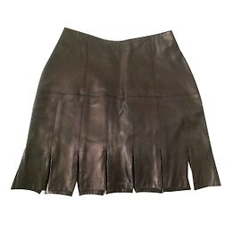 Claude Montana Mini Lederrock Schwarz