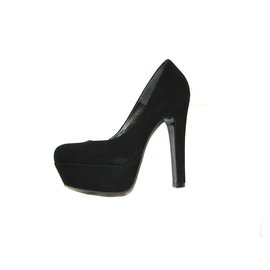 Kurt Geiger-Suede heels with platform-Black