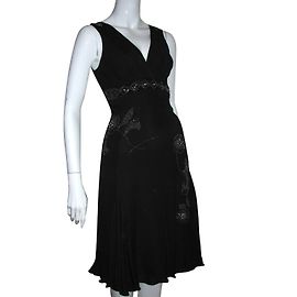 Ted Baker Robe en soie avec broderie en métal Noir