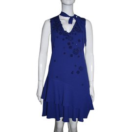 Karen Millen-Stunning vestito nuovo-Blu