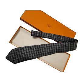Hermès-laço de hermes-Azul marinho,Azul claro