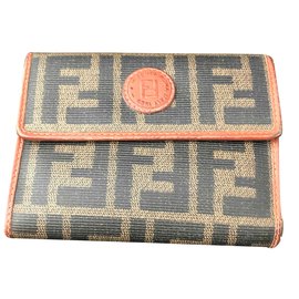 Fendi-Fendi vintage wallet-Black,Khaki,Caramel