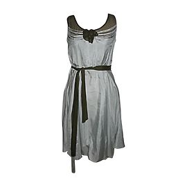 Diane Von Furstenberg Robe vintage en soie à franges Vert clair