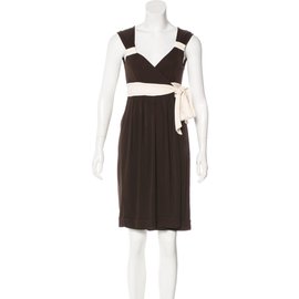 Diane Von Furstenberg-Wrap dress Dora-Brown,Cream