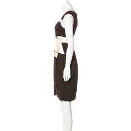 Diane Von Furstenberg-Vestido de abrigo Dora-Castaño,Crudo