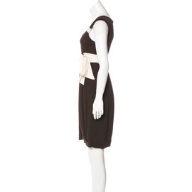 Diane Von Furstenberg-Wrap dress Dora-Brown,Cream