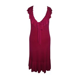 Diane Von Furstenberg DvF Baila flattern Kleid Fuschia