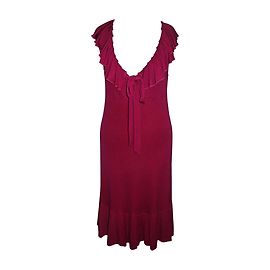 Diane Von Furstenberg DvF Baila flutter dress Fuschia