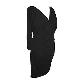 Diane Von Furstenberg DvF Basuto vestido preto woolblend Preto