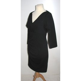 Diane Von Furstenberg-DvF Basuto abito nero misto lana-Nero