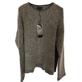 Emporio Armani Strickpullover aus Mohair Grau Grau