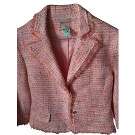Autre Marque-Biscote jacket with stitching style-Pink