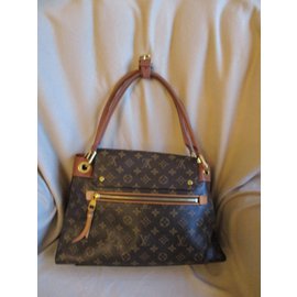 Louis Vuitton-Louis Vuitton Olympe in mono canvas and tan leather-Brown