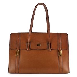 Sac Hermès Drag vintage en cuir Courchevel Gold avec un cachet superbe! Doré