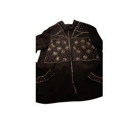 The Kooples Schwarzes Baumwollhemd M Schwarz