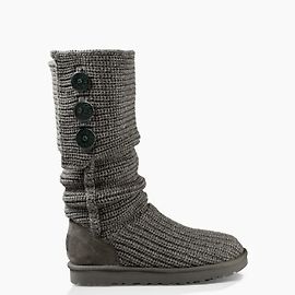 Botas Ugg Classic Cardy Cinza de Camurça e Lã Cinza