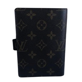 Louis Vuitton-Pequeña agenda de groombell-Castaño