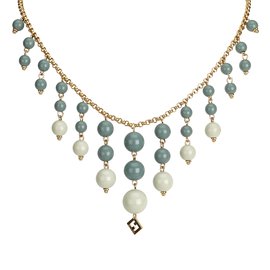 Fendi-Beaded Necklace-Other,Grey