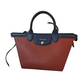 Longchamp Heritage Folding Handtasche Dunkelrot Leder Bordeaux