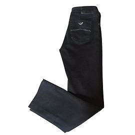 Armani Jeans Black Cotton Pants Size 36 Black
