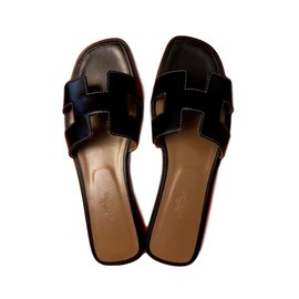 claquette hermes femme noir