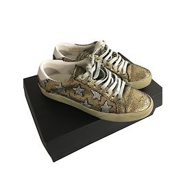 Yves Saint Laurent Basket  doré étoiles grises Doré
