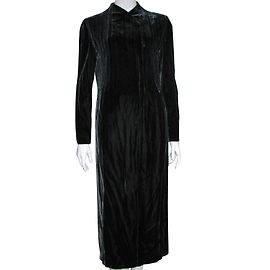 Alberta Ferretti Samtmantel Dunkelgrün