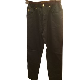 ROCCOBAROCCO-eleganti pantaloni roccobarrocco-Nero