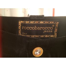 ROCCOBAROCCO-pantalones de roccobarrocco chic-Negro