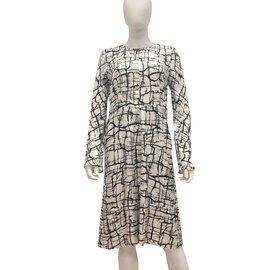 Marni-Bedrucktes Kleid aus Seidentwill-Mehrfarben 