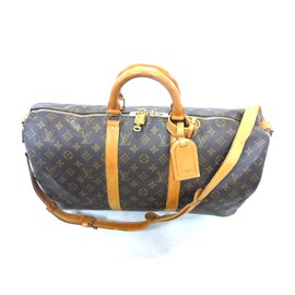 Louis Vuitton-keepall50 monogram shoulder strap-Brown