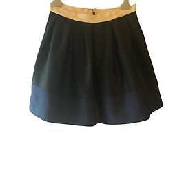 Claudie Pierlot schwarzer Rock Schwarz Roh Marineblau