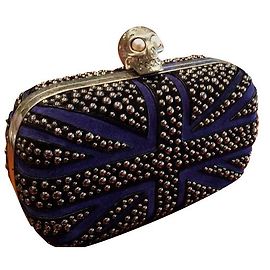 Pochettes Skull Alexander Mcqueen Noir Bleu