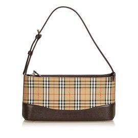 beige Bandoulière Marron Sac Carreaux Jacquard Burberry multicolore À xBnqw0O1zR