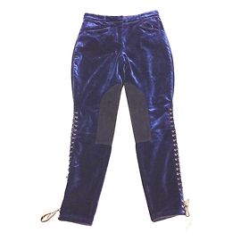 Emilio Pucci Samt-Reithosen Blau
