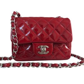 Chanel-Mini flap Bag-Rouge