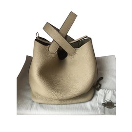 Hermès-Hermès Picotin Lock Bag 22 Cor da trincheira-Bege
